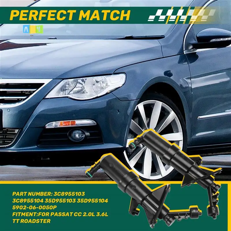 

A04E-3C8955103 3C8955104 Headlamp Water Spray Actuator Headlight Washer Nozzle For Passat CC 2.0L 3.6L TT