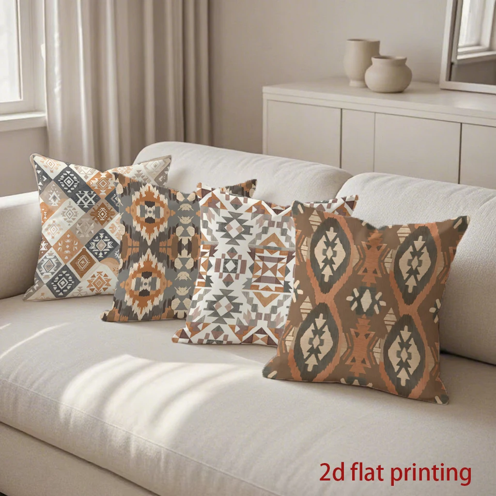 Boho Aztec Pillow Covers Pattern Cushion Cover Suitable for Sofa Bedroom Car Pillow Cover