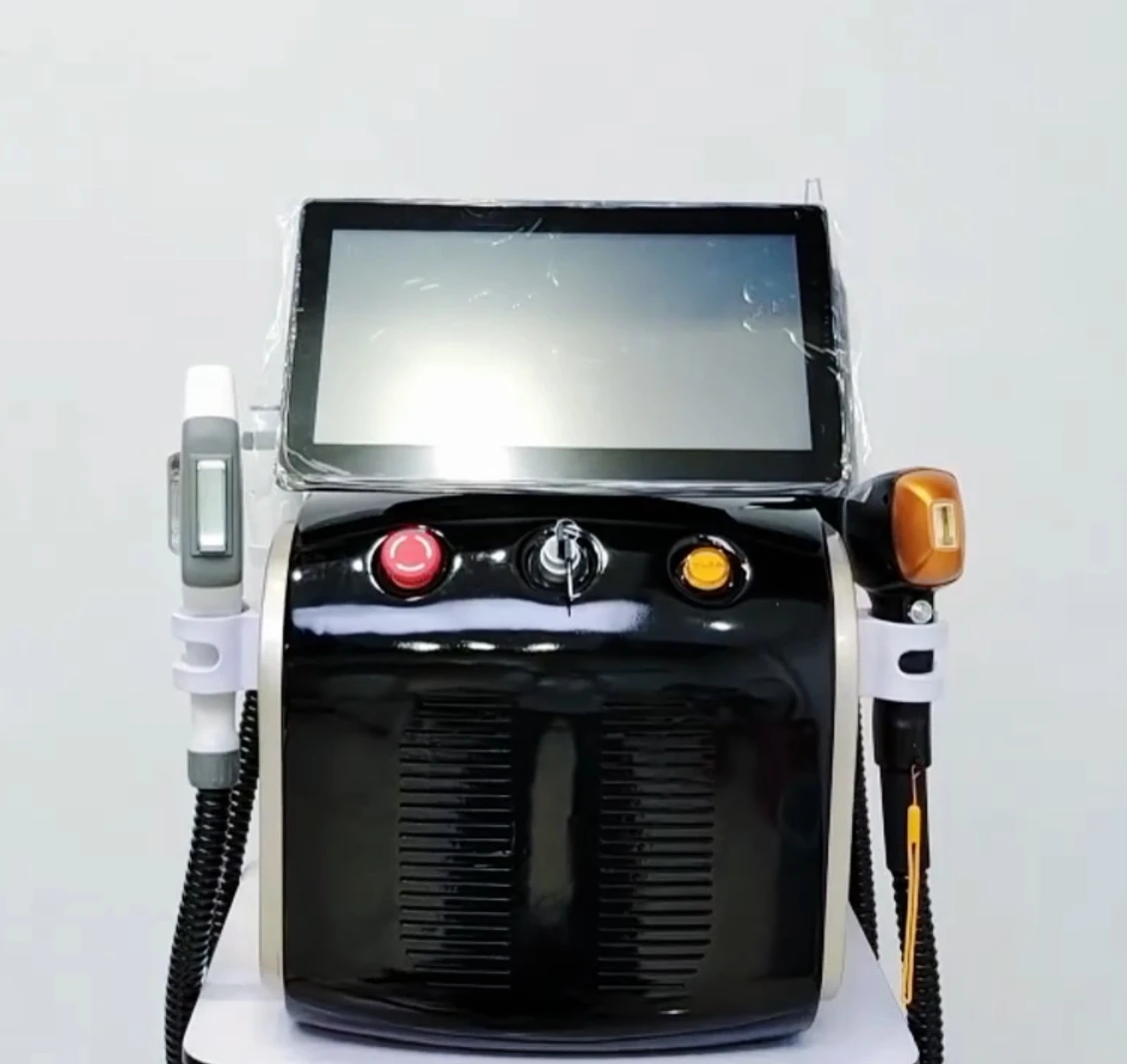 2025 أحدث 4 في 1 آلة إزالة الشعر بالليزر ديود التيتانيوم الجليد ومفتاح Q إزالة الوشم بالليزر Nd Yag آلة الليزر IPL RF Pico