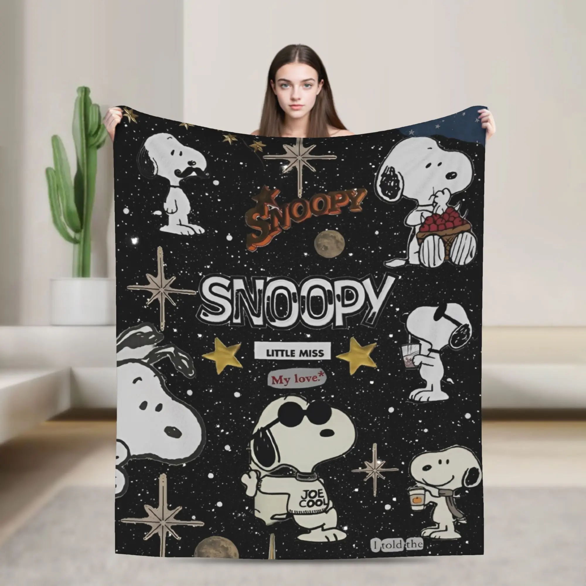 

Одеяло с комиксами и рисунком арахиса Снупи, многоразмерные мягкие и легкие пледы для дивана, дивана и кровати