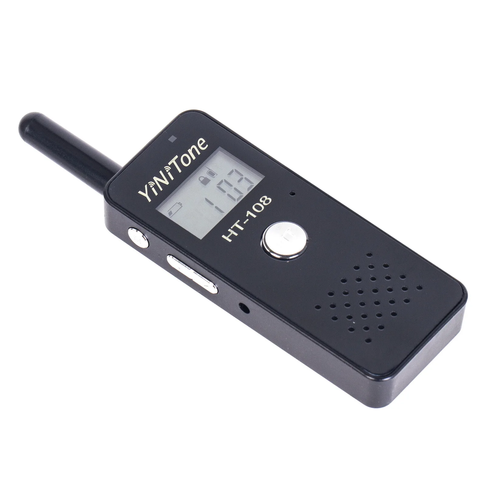 Mini walkie-talkie portátil HT-108, recargable con auricular, batería de litio de gran capacidad, pequeño y ligero