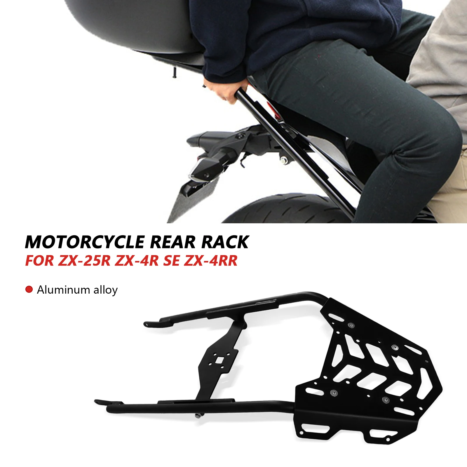 

Задняя багажная полка для мотоцикла, поддерживающая грузовая стойка, кронштейн, грузовая хвостовая стойка для ZX-4R ZX-4RR ZX-25R ZX4R ZX4RR ZX25R 2025
