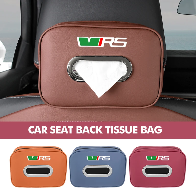 

Car Tissue Storage Bag Leather Paper Holder Container Box For Skoda Octavia 2 3 Rapid Kodiaq Karoq Fabia Kamiq Superb MK3