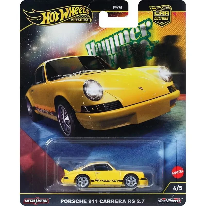 2025 Hot Wheels Premium voiture marteau goutte Porsche 911 Carrera Rs jouets garçons 1/64 moulé sous pression véhicules modèles voiture jouet Hoiday cadeaux jouets