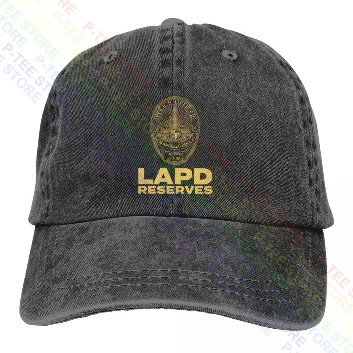 Lapd Los Angeles Police Dept Reserves Recruiting Med Lec 1St Responder Washed Denim Baseball Cap Trucker Hats Classic