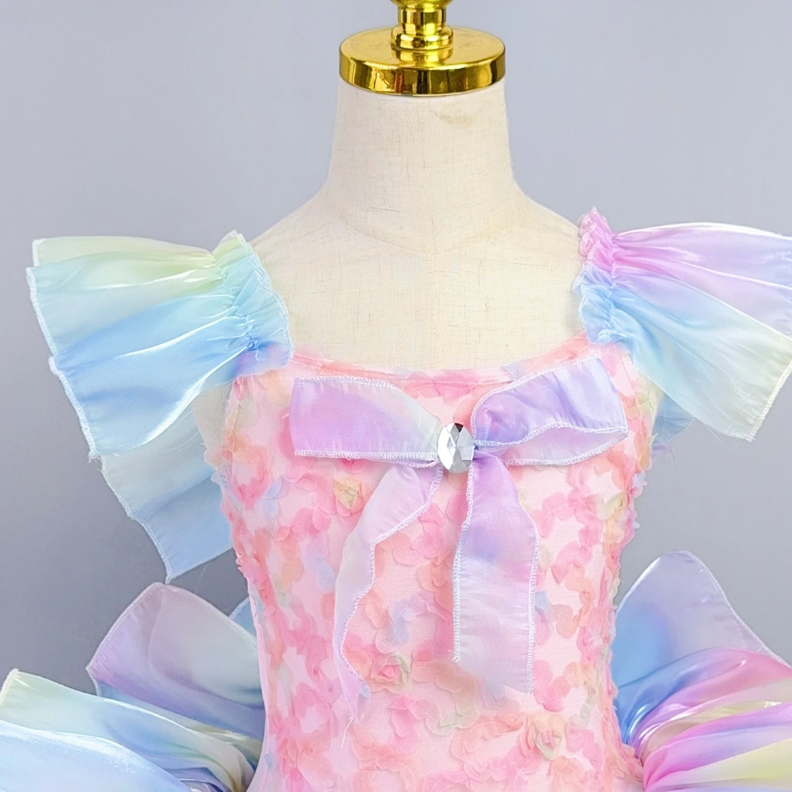 여아 모던 댄스 튜튜 드레스 어린이 재즈 공연 의상 공주 코스튬 키즈 우아한 스커트 댄스 이벤트용