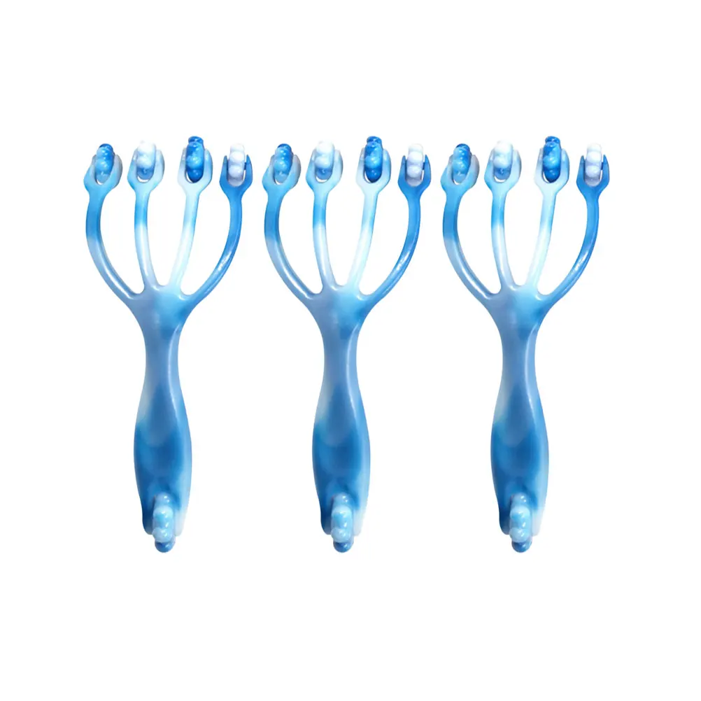 

3 Pcs Massage Roller Muscle Stick Foot Tool Scalp for Legs Massager Body Claw Head Handheld