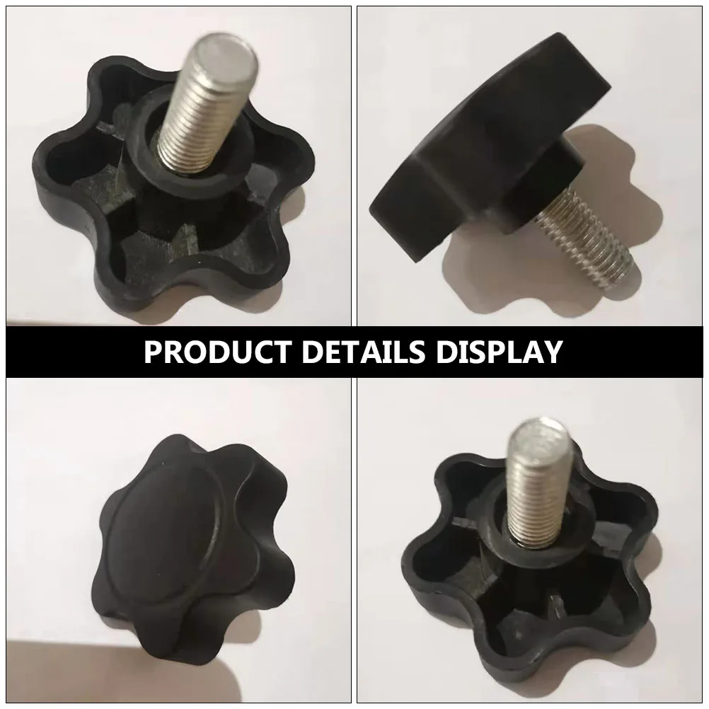 

6Pcs Comfortable Grip Plum Blossom Screw Thread Knobs for Mechanical Equipment