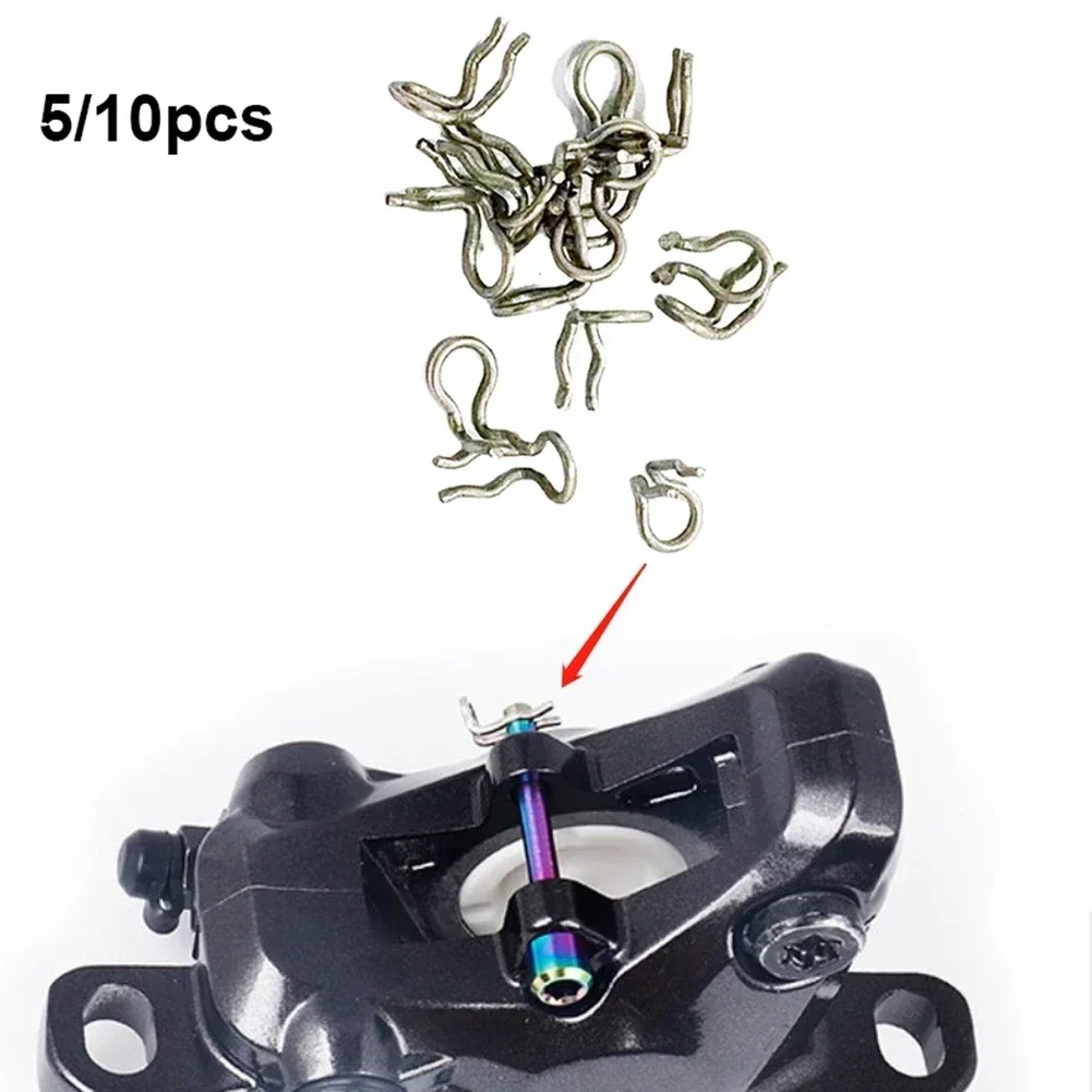 Stainless Steel Disc Brake Caliper Spring Clips For Shimano 5/10 Pack For XT SLX XTR Saint Zee Alfine Bicycle Brake Systems