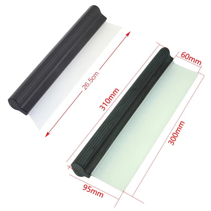 Limpiaparabrisas de silicona Flexible para limpieza de ventanas de coche, raspador de vidrio de silicona práctico, cuchilla automática, raspador de película de raspado