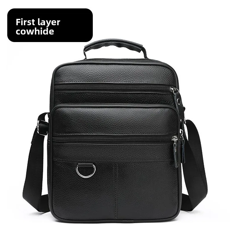 

Вертикальная сумка на одно плечо из натуральной кожи, верхний слой из воловьей кожи, мужской повседневный хипстерский рюкзак через плечо, модный многофункциональный рюкзак