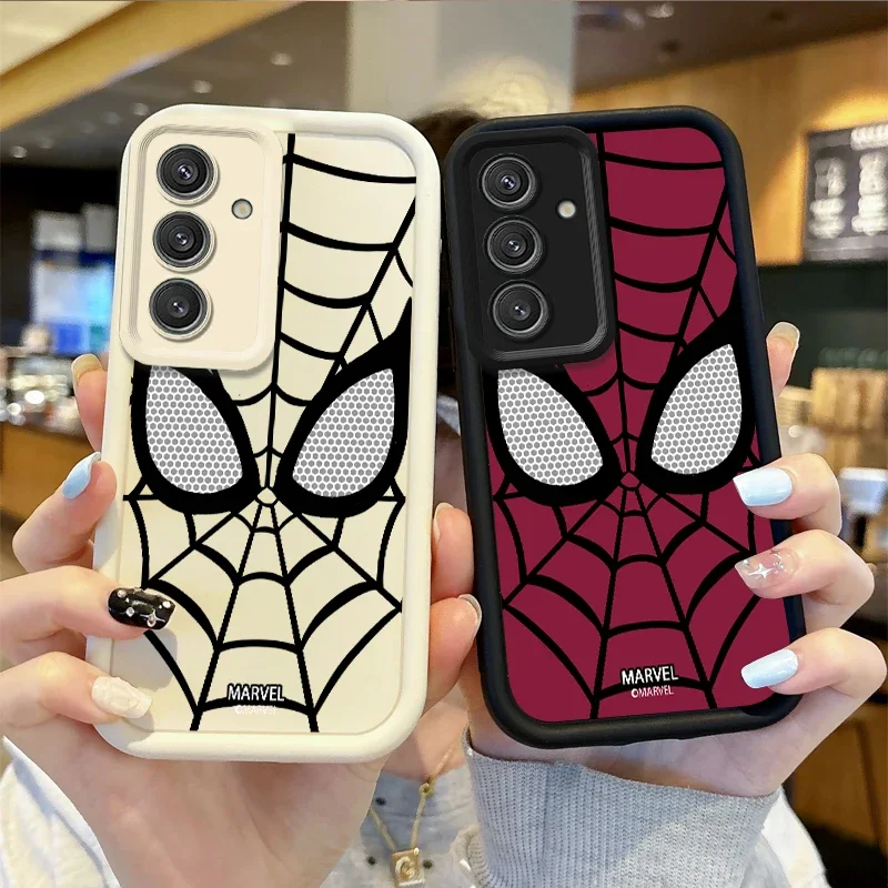 Cartoon Marvel Spider-Man Phone Case For Samsung Galaxy A35 A34 A33 A32 5G A31 A30 A24 A23 A22 A13 A12 A05 Dustproof Phone Case