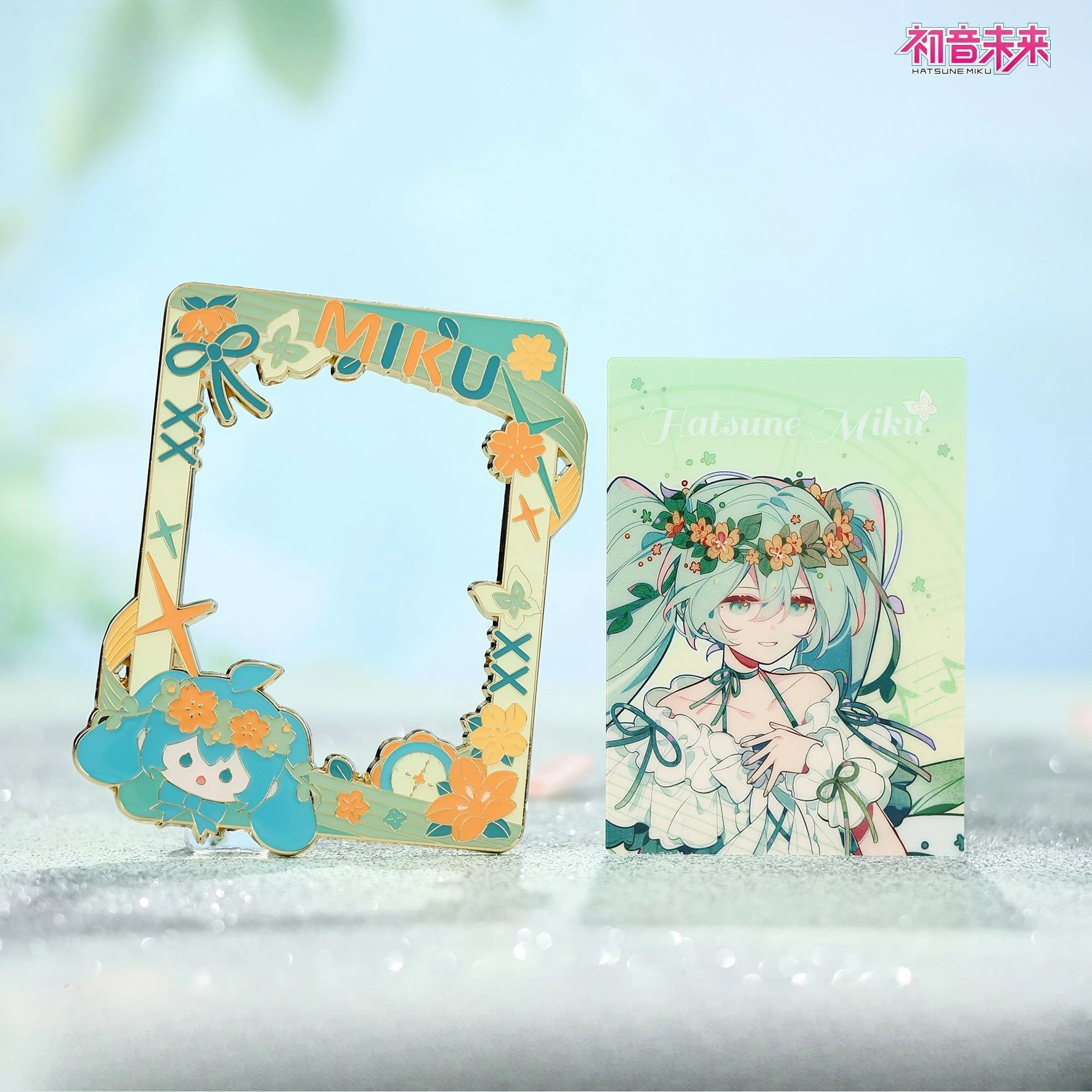 هاتسون ميكو الرسوم المتحركة الطرفية الثلاجة مرآة كونشيرتو سلسلة جميلة إطار صورة معدني عصا الثلاجة #3