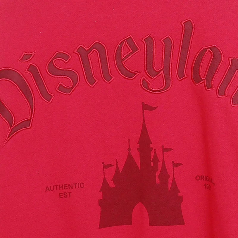 Disney Fleece Sweatshirt Disney World Disneyland Letter Embroidery O Neck Pullover Tops Long Sleeve Women Casual Loose Jumper