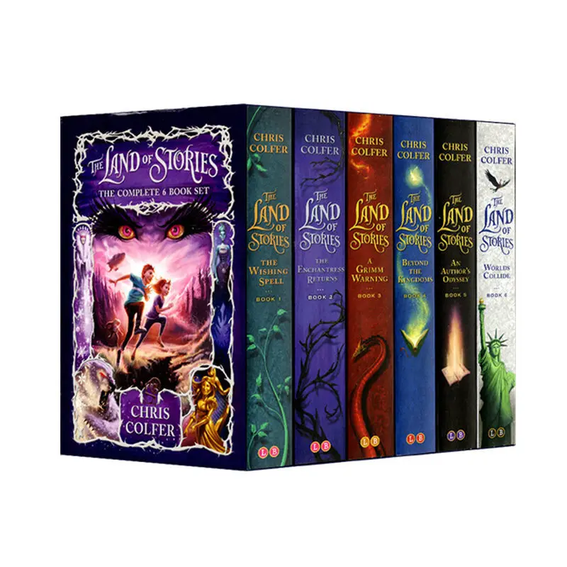 

6 volumes of English novels The Land of Stories, 6 volumes of English novels of fairy tales in different worlds