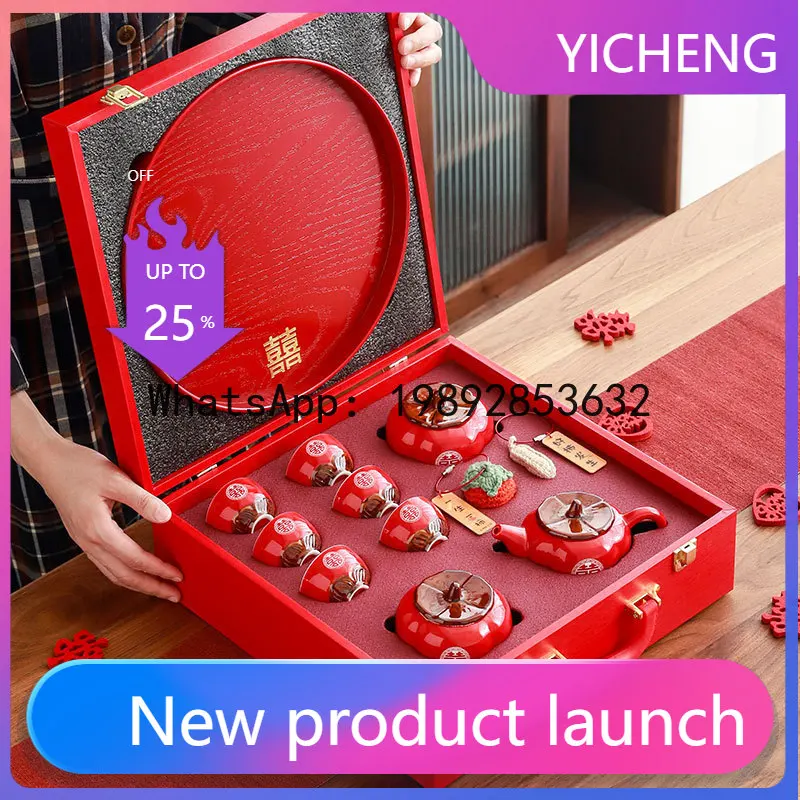 

CB wedding gift for couple wedding ornaments practical tea set engagement bride sister souvenir ideas
