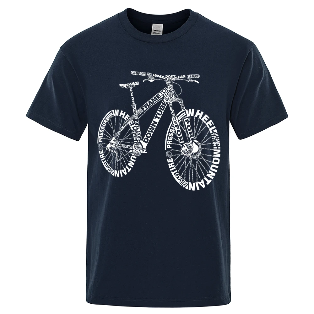 Summer School of Economics interesting men's styles, letter style, mountain bike, short sleeved