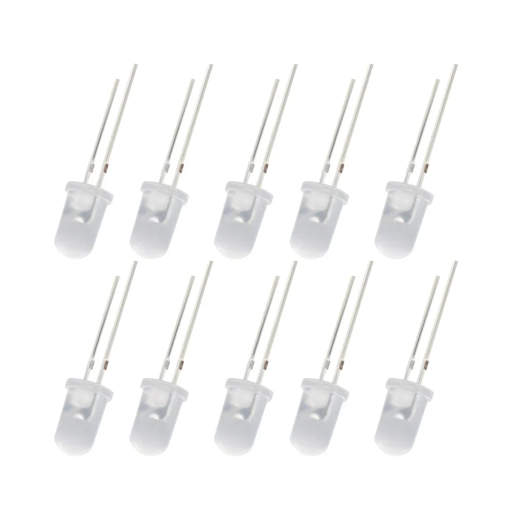 50/100PCS Fog LED Diode 5MM Blue Green Red White Yellow Led Lights Diodes 5Colors Kit