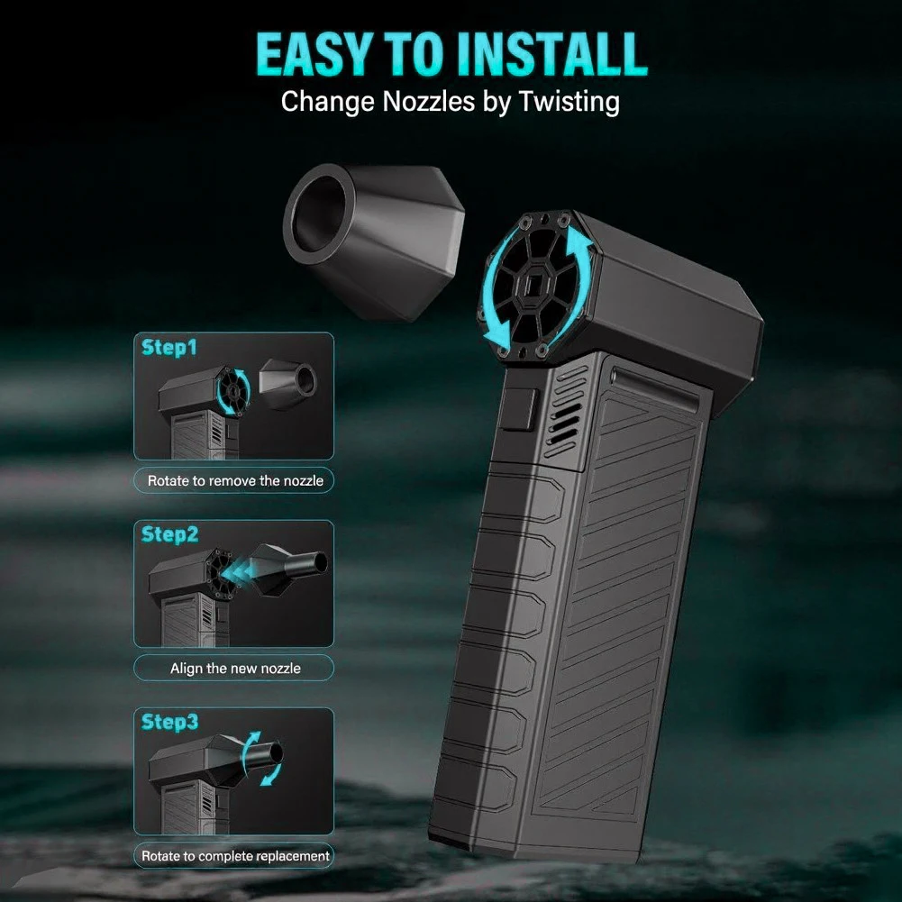 High-Speed Electric Dust Blower: Rechargeable Air Duster For Versatile For Laptop Camera Office Equipment And Car Interior