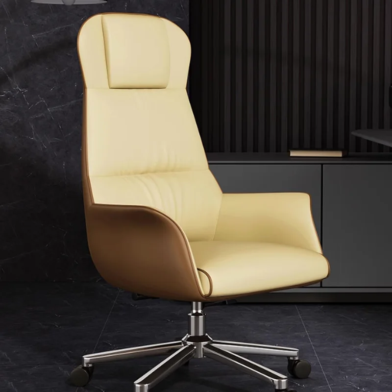 Backrest Wheels Office Chair Throne Nordic Arm Relaxing Office Chair Study Desk Ergonomic Mobile Silla Oficina Trendy Furniture