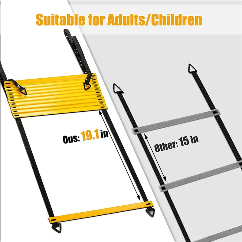 

Sports Speed Agility Training Set 48 Disc Cones 16 Steel Stakes And Agility Ladder For Football Basketball Rugby Track