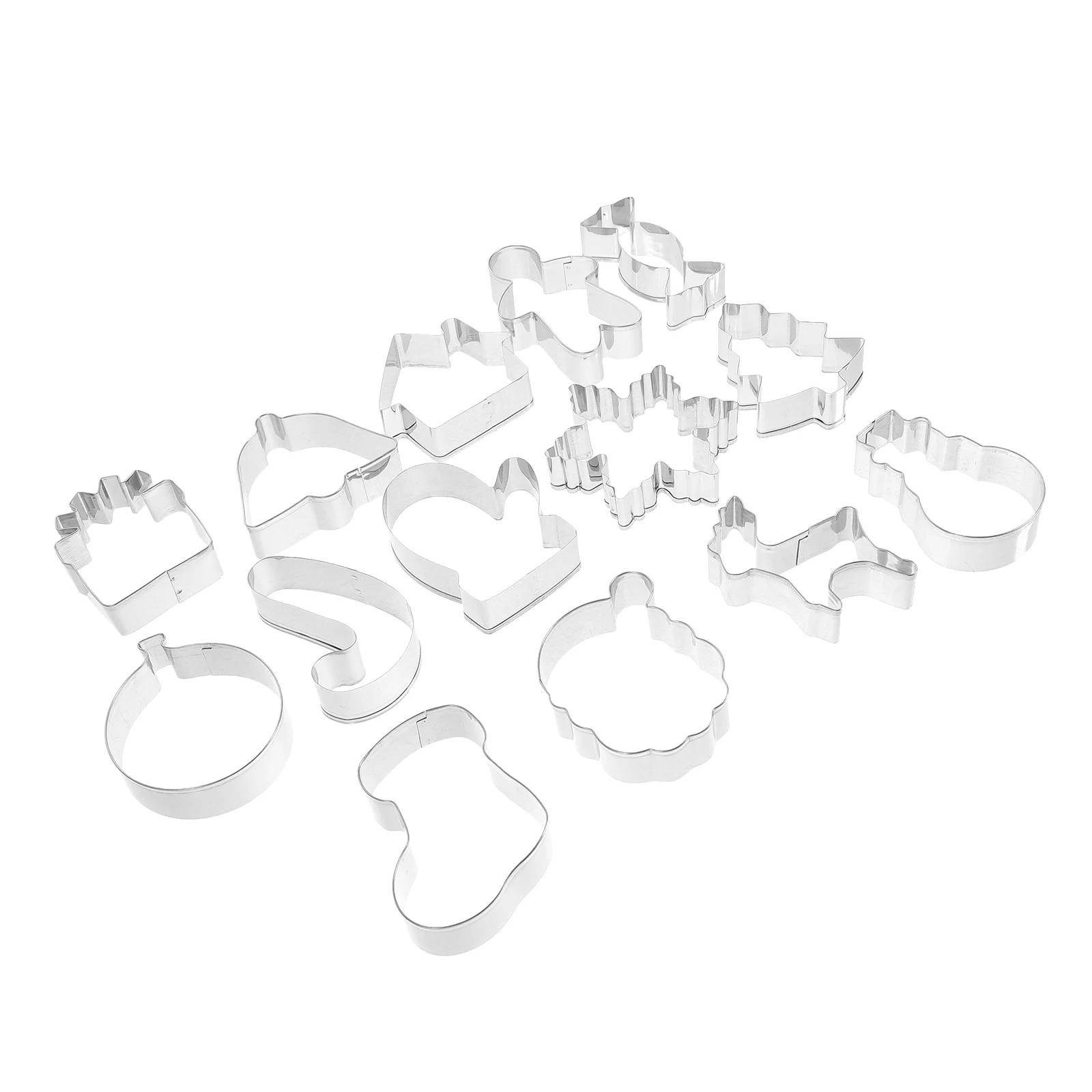 

14Pcs Biscuit Cutter Set Stainless Steel Xmas Baking Mold Festival Chocolate Fondant Candy Moulds