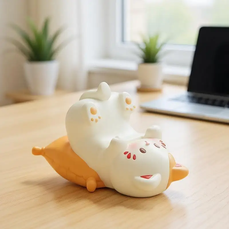 

Милые мультяшные настольные украшения в виде кошек, подставка для телефона, креативный декор для офиса и дома, держатель для очков в стиле кавай.