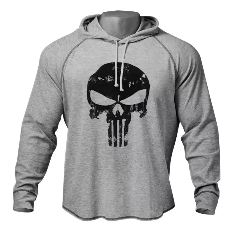 Spring and Autumn Men's Stylish Hoodie Shirt Purified Cotton Birthday Gift Homme Sweatshirt Fierce Punisher Art It Skull Hoodies