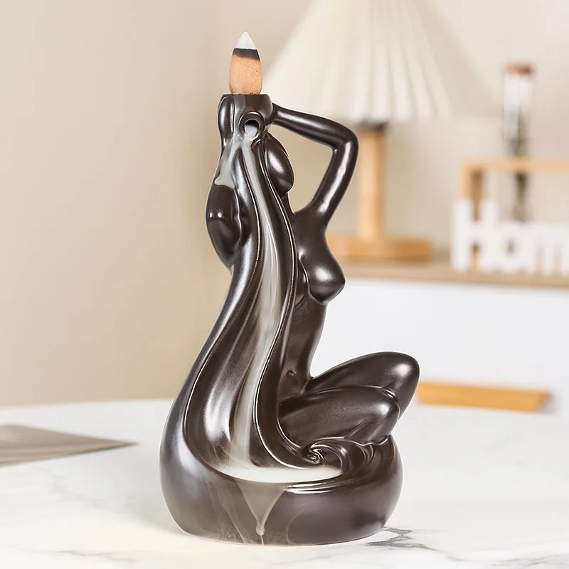 

Ceramic reflux incense incense burner, creative European and American home decoration beauty reflux incense burner crafts