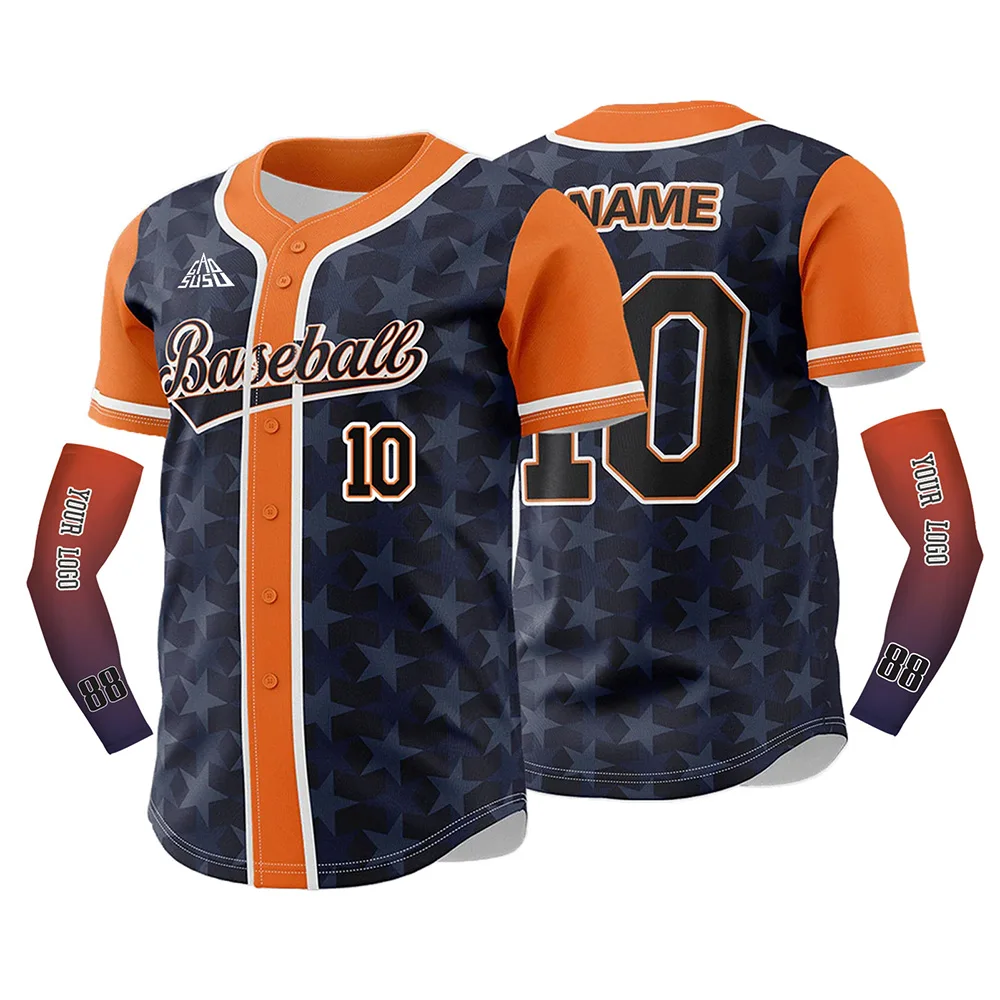 Baseball Jersey Full Buton Short Sleeve T-shirts Custom Name Logo Number Adult Kids Training Kits  Jersey Men Women