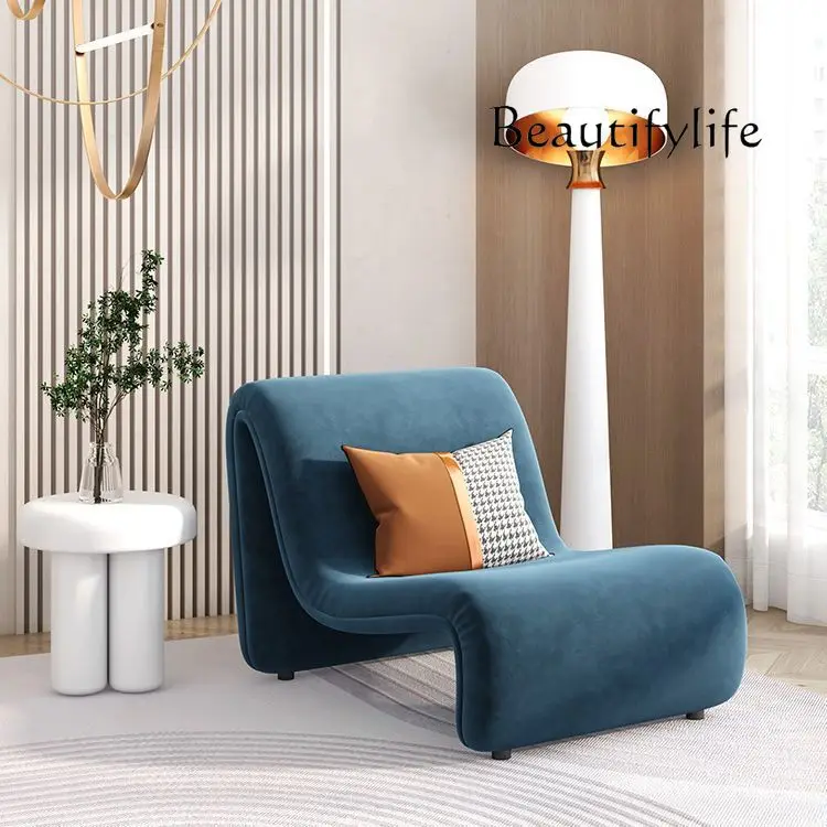 

Nordic modern single sofa chair Italian light luxury living room balcony designer personality creative special shape