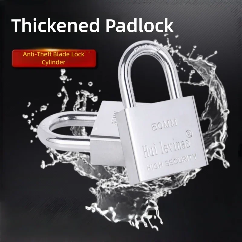 Цельный навесной замок из нержавеющей стали с длинным и коротким лучом, водонепроницаемый и устойчивый к ржавчине, не высыхающий дверной замок, внешний замок для железной двери