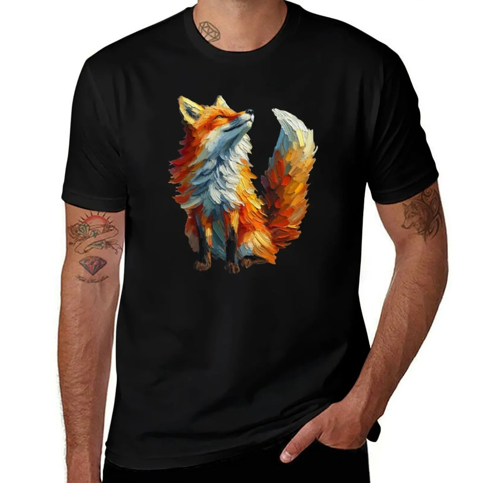 

Sunbathing Fox T-Shirt quick drying customizeds anime figures mens graphic t-shirts funny