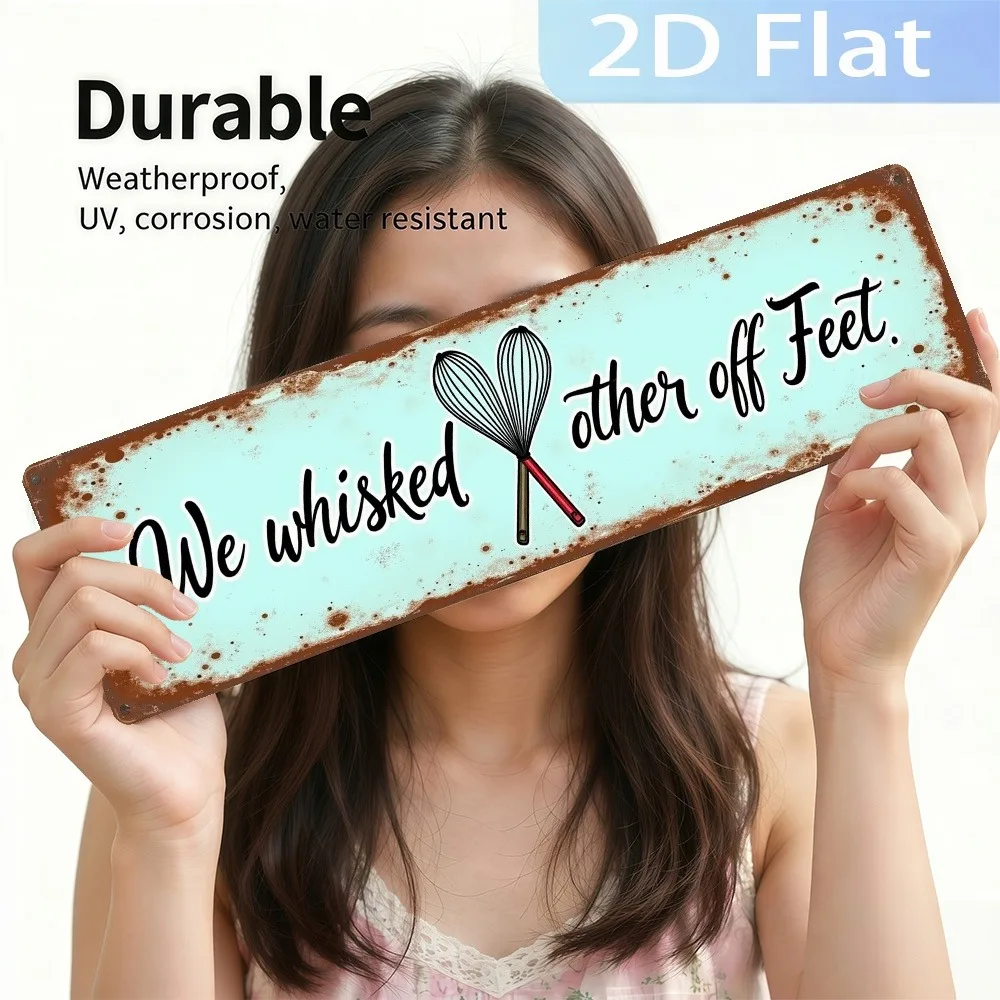 Custom Whisked Each Other Off Feet Sign Farmhouse Decor Only St Patricks Day Vintage Bar Wall 2D Flat view 3