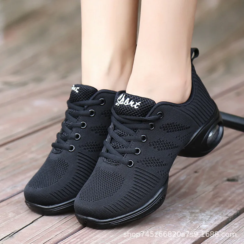 Women\'s Dance Shoes Woman Jazz Dancing High-quality  Weaving Mesh Sneakers Lady Modern Female Sports