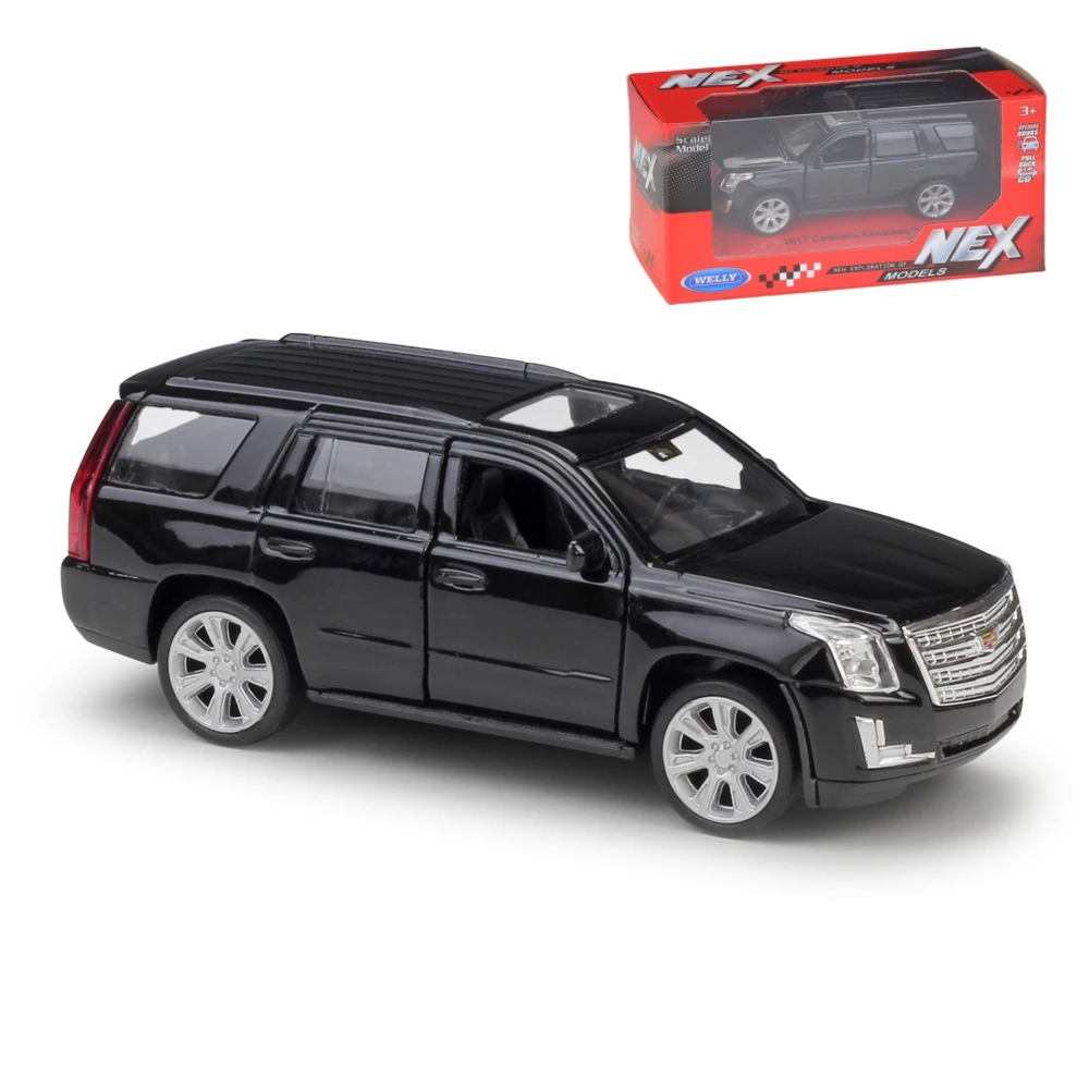 1/36 Cadillac Escalade SUV Toy Car Model Welly Diecast Vehicle Miniature Pull Back Free Wheels Collection Gift For Children Boys