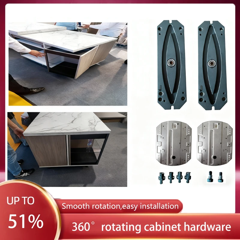 Multi Functional Hidden Corner Cabinet Rotating Hardware Track System For Kitchen And Wine Rack With 360 Degree Rotation