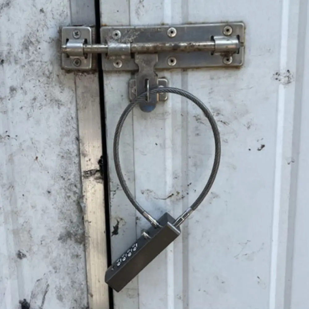 Candado de Cable de cuerda larga con combinación de 4 dígitos, código reiniciable, archivador grueso, candado con contraseña de Cable antirrobo suave