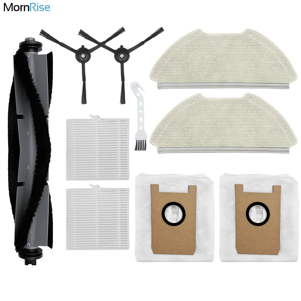 Accessories For AIRROBO T20+ Robot Vacuum Cleaner Spare Parts Replacement Kit With Mian Brush Dust Bag Hepa Filter Mop Cloth