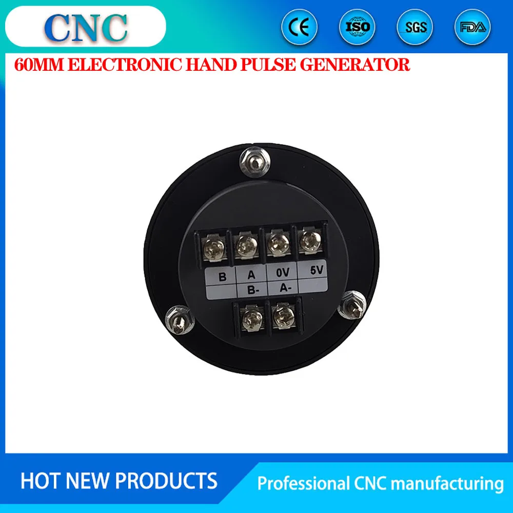 CNC pulse generator handwheel 5V 60mm black white 100 pulse manual pulse generator handwheel rotary encoder electronic kit