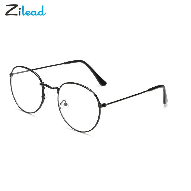 Zilead Vrouwen Mannen Leesbril Metalen Ronde Frame Verziend Brillen Recept Optische Verziendheid Bril Dioptrie 0 Tot + 4.0