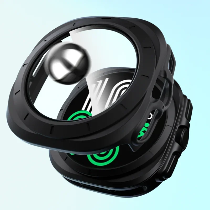Закаленное стекло + чехол для Samsung Galaxy Watch 7 Ultra 47 мм, полноэкранная защита, защитный чехол-бампер для Galaxy 7, аксессуары