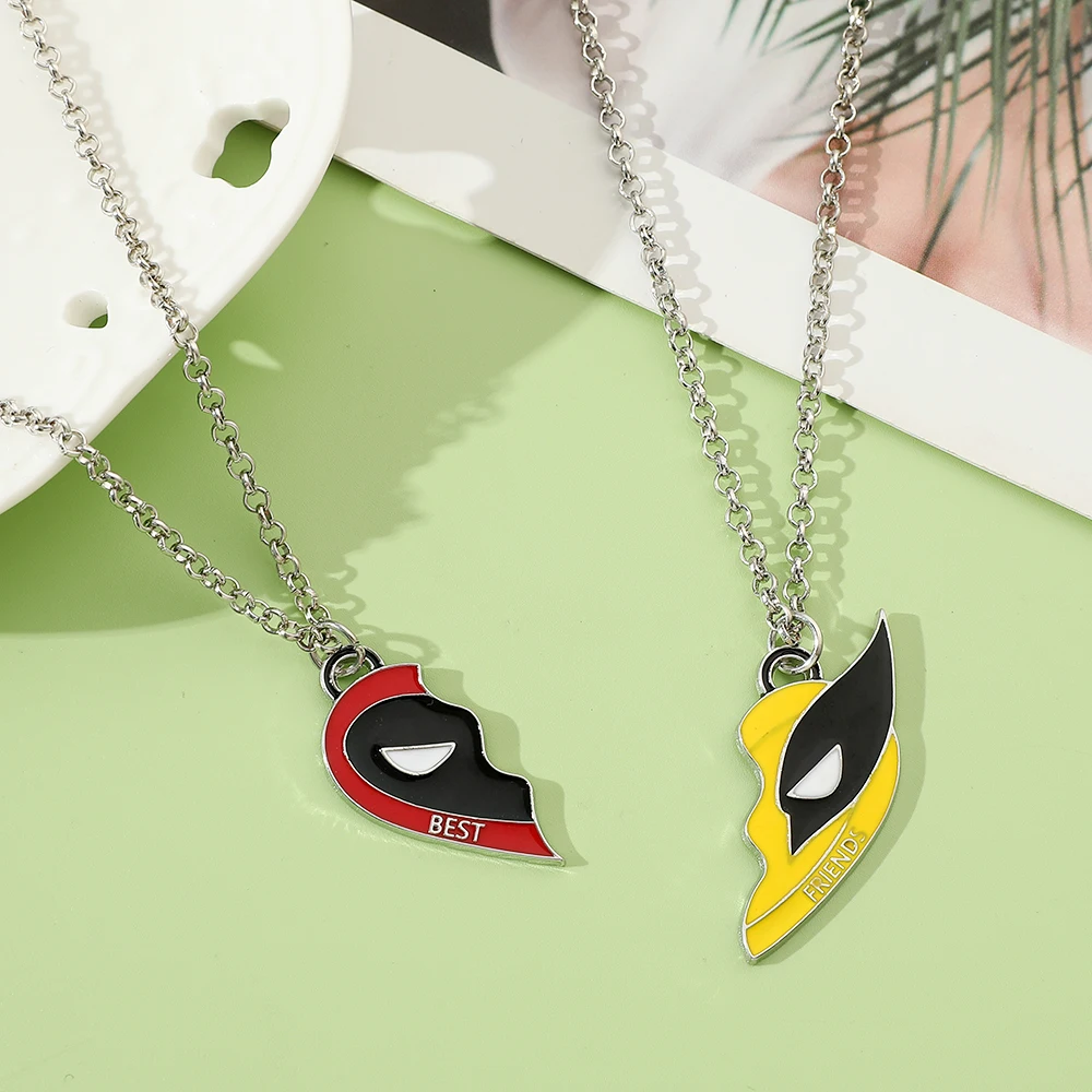 Collier pendentif Deadpool et Wolverine, films Marvel, bricolage cool, accessoires faits à la main, mode pour meilleur ami, cadeaux