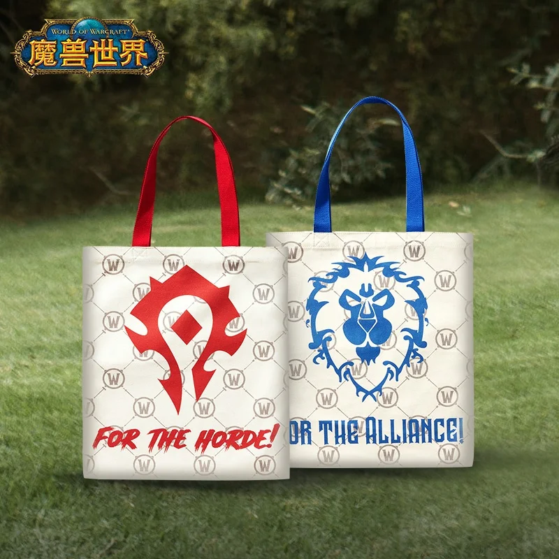 In Stock Blizzard Game World Of Warcraft Classic Logo Alliance Tribal Canvas Bag Sail Bag Gift