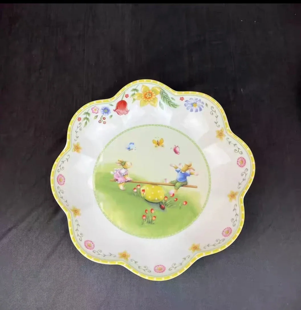German Treasure Centennial Classic Limited Edition Rabbit Flower Plate