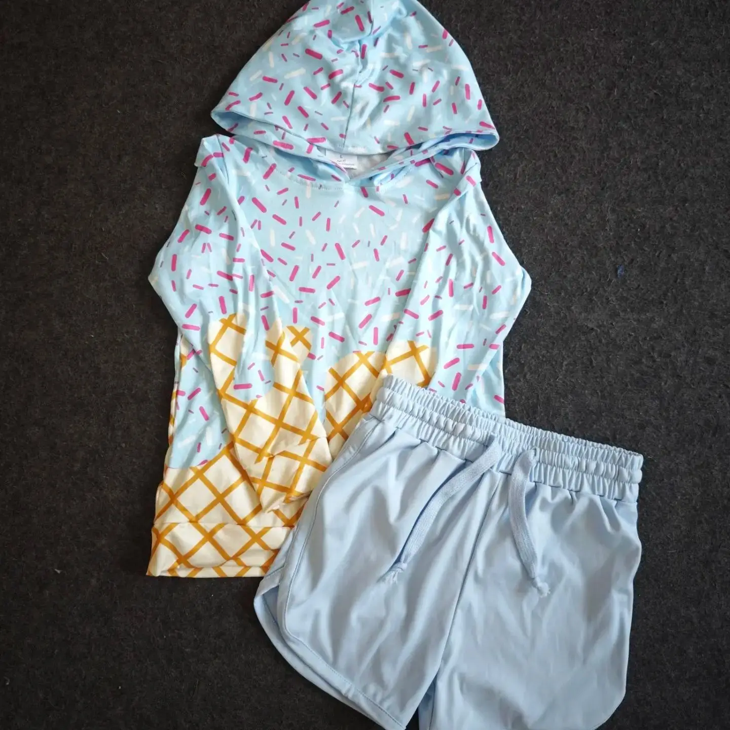 roupas-para-bebes-meninas-equipe-azul-polvilha-gotejamentos-mangas-compridas-moletons-tops-conjuntos-de-shorts-inferiores