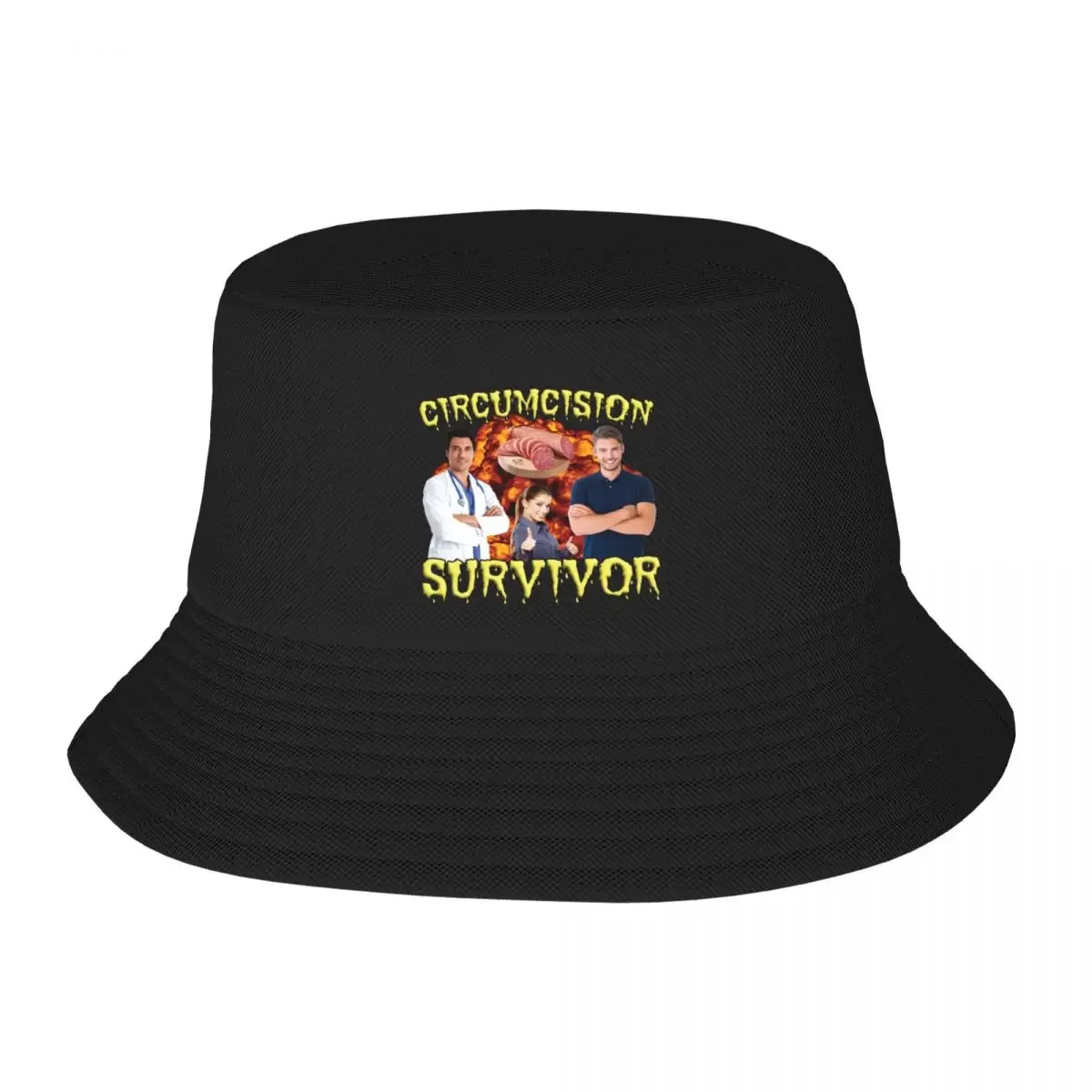 Circumcision Survivor Bucket Hat Fashion Beach Visor party Hat Male Women's