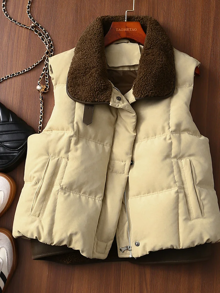 

Женский укороченный жилет больших размеров в стиле ретро: осенне-зимний дизайн, свободный крой, стройнящий эффект, повседневная многослойная верхняя одежда, универсальное пальто для женщин