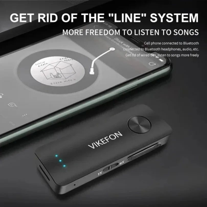 Receptor y transmisor de audio Bluetooth 5,4 2 en 1, adaptador inalámbrico estéreo Hifi, AUX de 3,5 MM con micrófono para coche, avión, TV, PC, altavoz