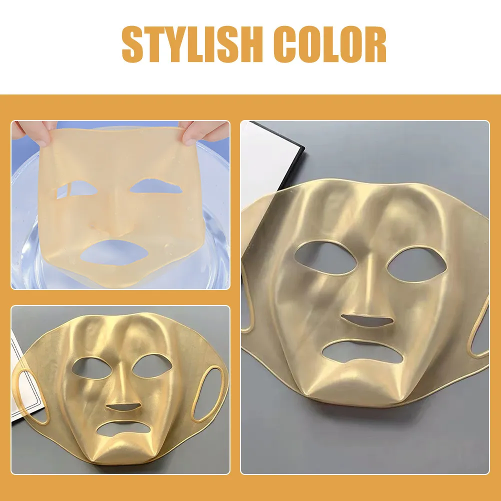 3Pcs Silicone Face Mask Cover Ear Hook Design Reusable Soft Anti-Wet Facial Mask Cover for Women Daily Moisturizing